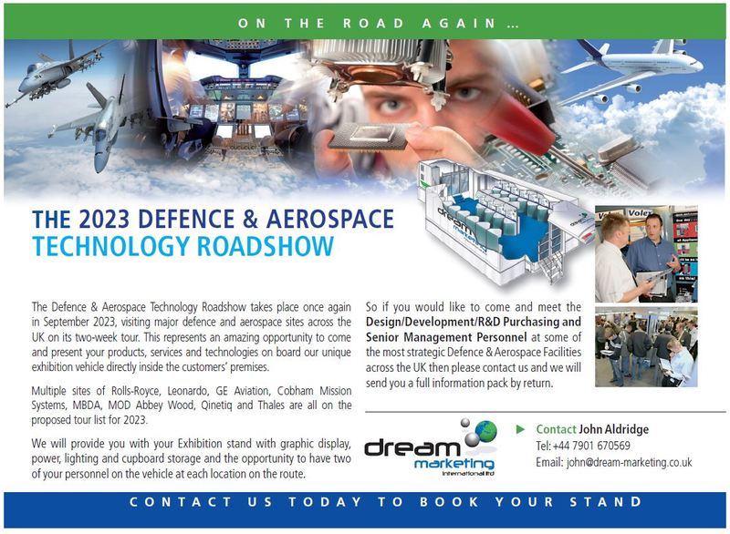 Defence Aerospace Roadshow one page flyer