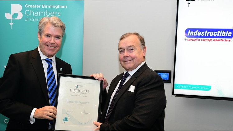 Chamber recognises Indestructible Paint’s longstanding achievement