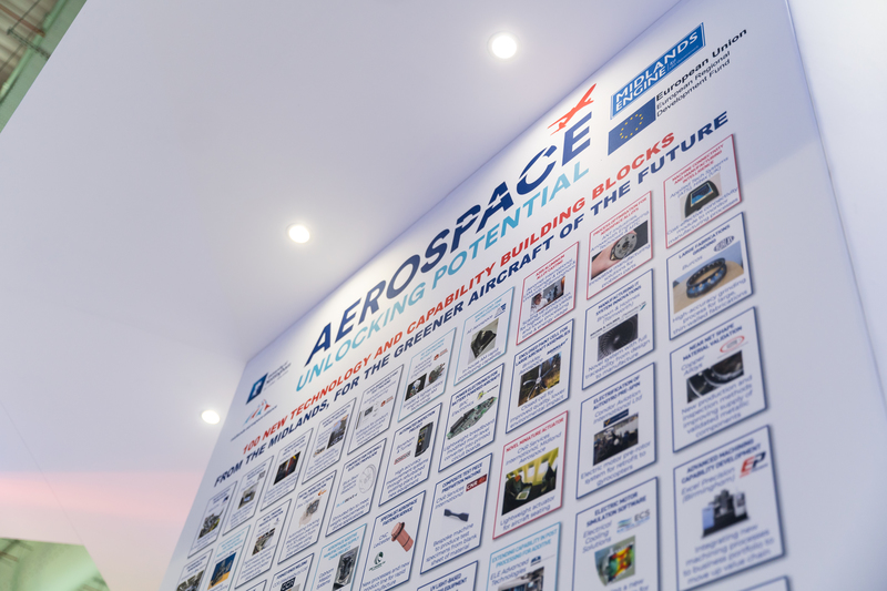 Farnborough Airshow 2022 100 technology building blocks wall