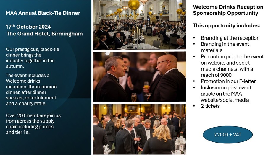 Black Tie Dinner Sponsor Opportunity